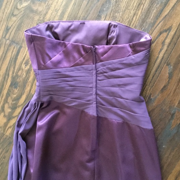 David’s Bridal Plum Prom Bridesmaid Evening Gown - Picture 4 of 5